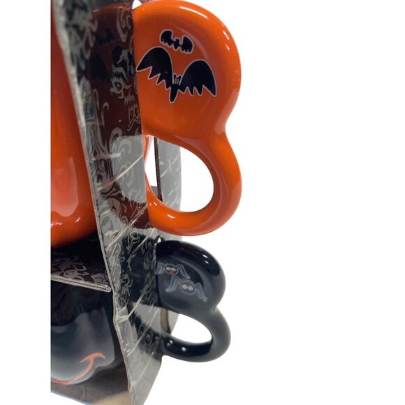 Disney Parks Halloween Mug Walt Disney World Mickey Mouse Bat Spider Set Of 2 - Picture 5 of 6